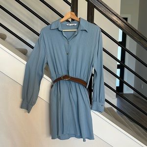 Zara blue shirt dress size Small
